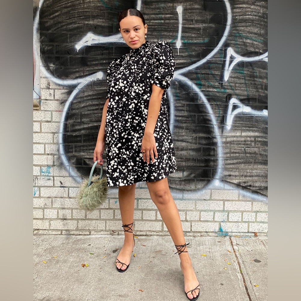Who What Wear Puff Sleeve Mini Dress Size Large - Picture 2 of 8